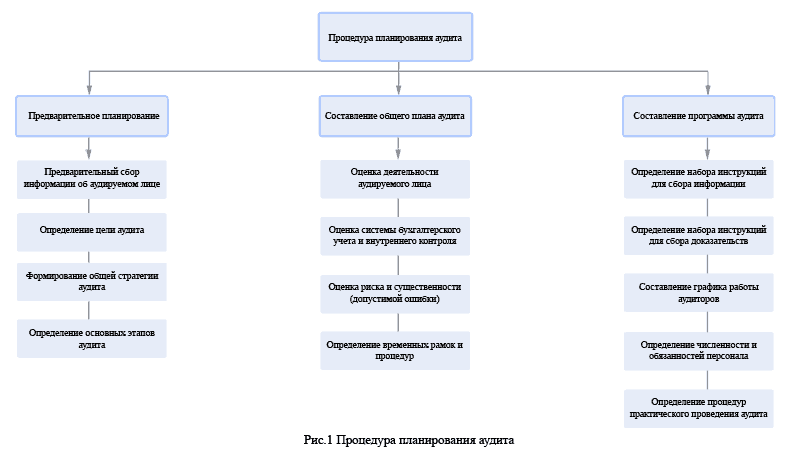 Процедура планирования аудита Процедура планирования аудита